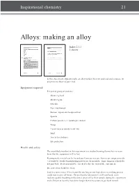 Alloys: Making an Alloy