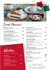 Dessert Menu