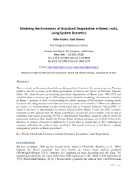 Modeling the Economics of Grassland Degradation in Banni, India, Using System Dynamics
