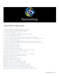 Particleshop Help Center