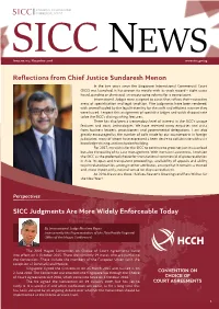 Reflections from Chief Justice Sundaresh Menon SICC