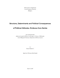 Structure, Determinants and Political Consequences