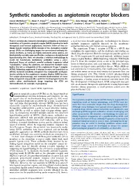 Synthetic Nanobodies As Angiotensin Receptor Blockers