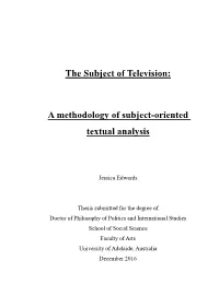 A Methodology of Subject-Oriented Textual Analysis