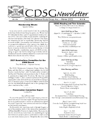 CDSG Newsletter - Winter 2021 Page 2