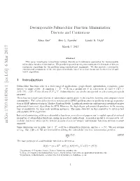 Decomposable Submodular Function Minimization: Discrete And