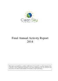 Final Annual Activity Report 2014