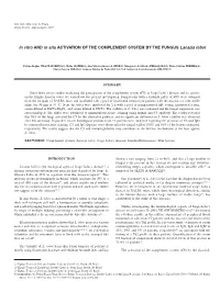 In Vitro and in Situ ACTIVATION of the COMPLEMENT SYSTEM by the FUNGUS Lacazia Loboi