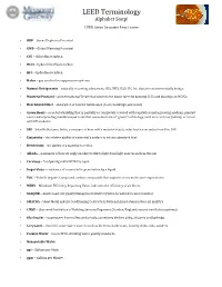 LEED Terminology Alphabet Soup!