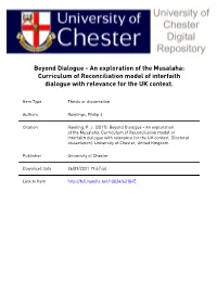 An Exploration of the Musalaha: Curriculum of Reconciliation Model of Interfaith Dialogue with Relevance for the UK Context