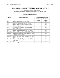 Bharathiar University, Coimbatore M.A