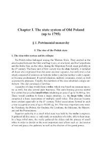 Chapter I. the State System of Old Poland (Up to 1795)