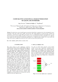 Comparative Acoustical Characterization of Sailplane Interiors