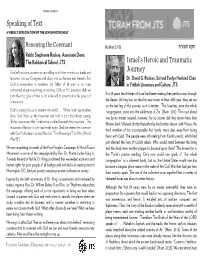 Israel's Heroic and Traumatic Journey Speaking of Text