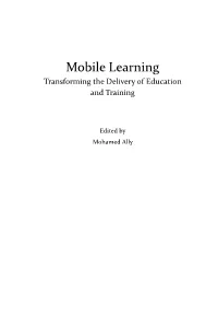 Mobile Learning Transforming the Delivery of Education and Training