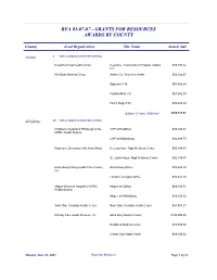 Rfa 01-07-07 - Grants for Resources Awards by County