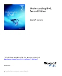 Sample Content from Understanding Ipv6, Second Edition
