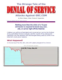 The Attacks on GRC.COM