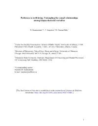Untangling the Causal Relationships Among Biopsychosocial Variables