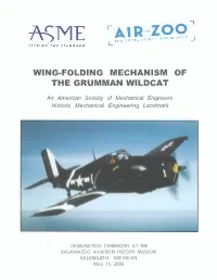 Wing-Folding Mechanism of the Grumman Wildcat