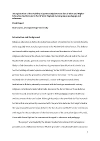 1 an Exploration of the Viability of Partnership Between Dar Al-Ulum