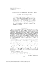 COLORING GRAPHS with FIXED GENUS and GIRTH 1. Introduction Grötzsch