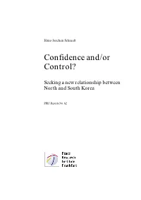 Confidence And/Or Control? Seeking a New Relationship Between North