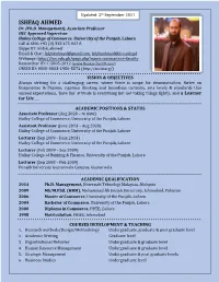 CV of Dr. Ishfaq Ahmed
