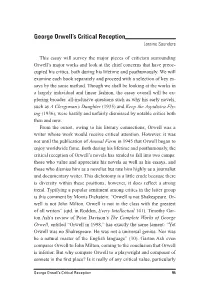 George Orwell's Critical Reception