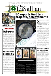 SC Reports First Term Projects, Achievements