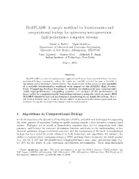 A Sample Workload for Bioinformatics and Computational Biology for Optimizing Next-Generation High-Performance Computer Systems