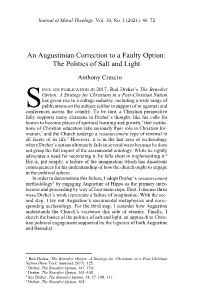 An Augustinian Correction to a Faulty Option: the Politics of Salt and Light