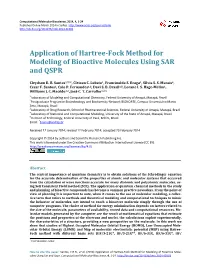 Application of Hartree-Fock Method for Modeling of Bioactive Molecules Using SAR and QSPR