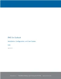 EMS for Microsoft Outlook User Guide