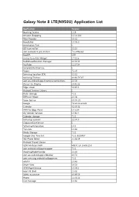 Galaxy Note 8 LTE(N950U) Application List