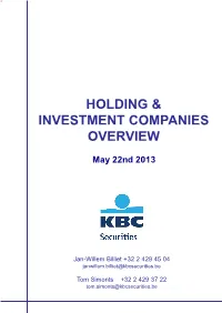 Holding & Investment Companies Overview