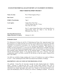 Pier 57 Statement of Findings
