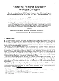 Rotational Features Extraction for Ridge Detection