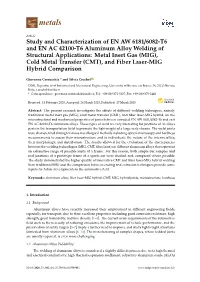 Study and Characterization of EN AW 6181/6082-T6 and EN AC