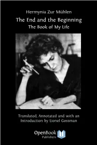 The End and the Beginning the Book of My Life