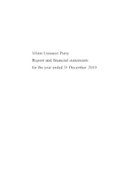 Ulster Unionist Party Report and Financial Statements for the Year