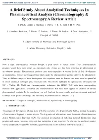Chromatography & Spectroscopy