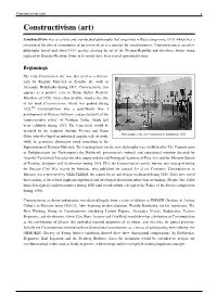Constructivism (Art) 1 Constructivism (Art)