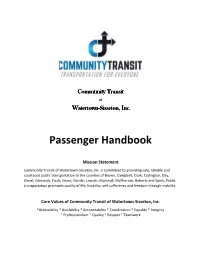 CTWSI Passenger Handbook