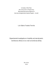 Luiz Otávio Furtado Ferreira Experimental Investigations of Stability and Aerodynamic Interference Effects of an X-Tail Convent