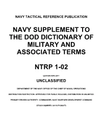 Navy Supplement to the Dod Dictionary of Military and Associated Terms