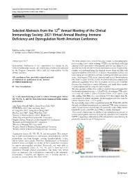 Selected Abstracts from the 12 Annual