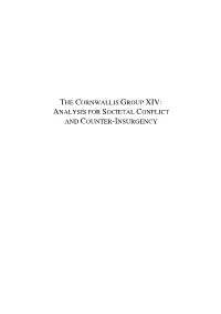 The Cornwallis Group Xiv: Analysis for Societal Conflict and Counter-Insurgency