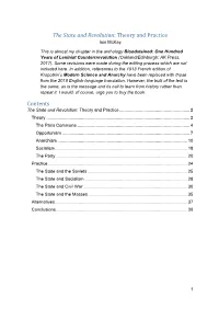 The State and Revolution: Theory and Practice Contents