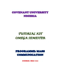 Tutorial Kit Omega Semester